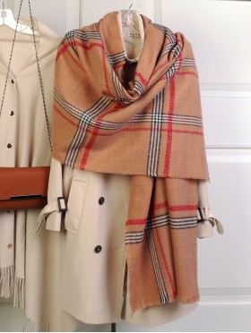 Soft-Touch Plaid Scarf